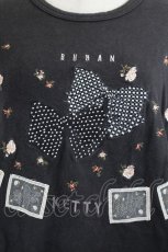 画像3: KETTY / ドット&チェックリボン刺繍ワッペンカットソー  黒 I-26-06-12-025-LO-TO-SA-ZI (3)