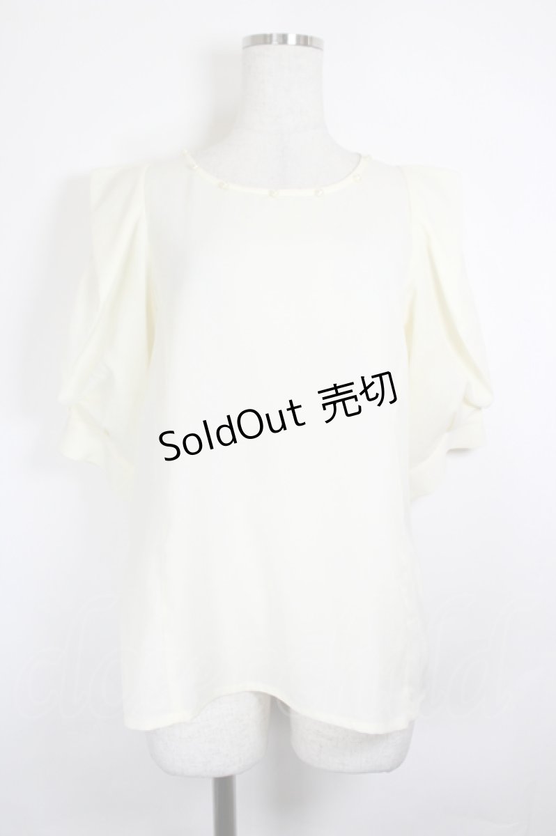 画像1: axes femme POETIQUE / パールトップス  白 I-26-06-14-001-AX-TO-SA-ZI (1)