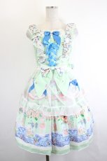 画像1: BABY,THE STARS SHINE BRIGHT / Fairy tale Herbarium〜永遠を閉じ込めて〜エプロンジャンパースカート  ミント I-26-06-14-044-BA-OP-TE-ZI (1)