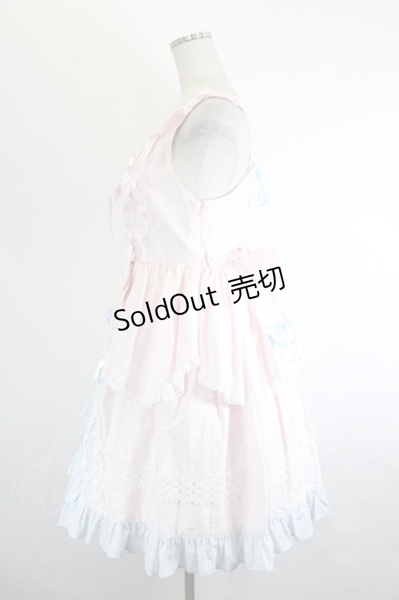 画像2: BABY,THE STARS SHINE BRIGHT / ふわふわFlower balloonジャンパースカート  ピンク×サックス I-26-06-14-047-BA-OP-TE-ZI (2)