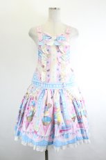 画像1: Angelic Pretty / Ice Cream Parlorサロペット  ピンク×サックス I-26-06-14-048-AP-OP-TE-ZI (1)