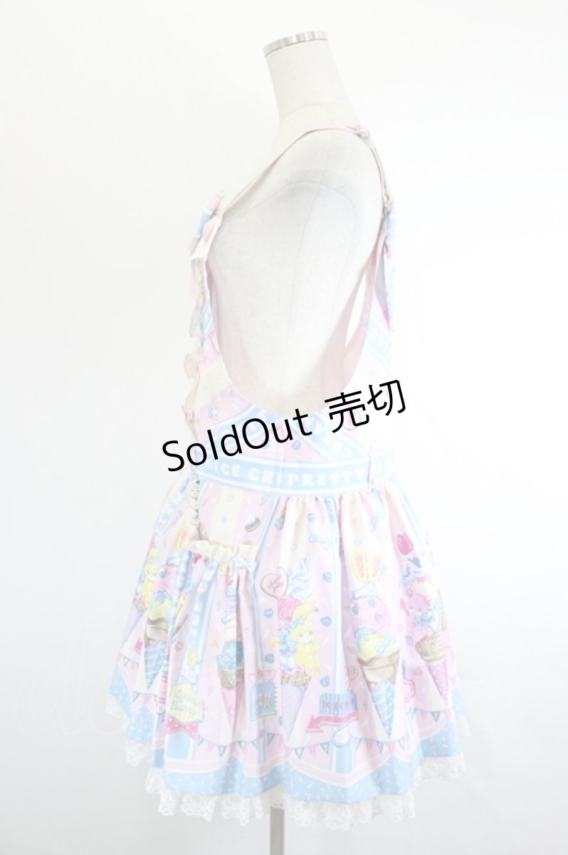 画像2: Angelic Pretty / Ice Cream Parlorサロペット  ピンク×サックス I-26-06-14-048-AP-OP-TE-ZI (2)