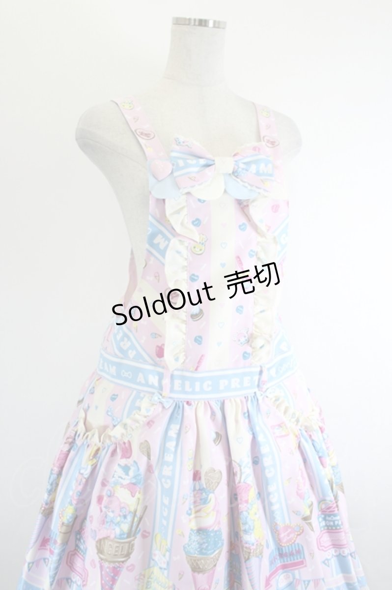 画像4: Angelic Pretty / Ice Cream Parlorサロペット  ピンク×サックス I-26-06-14-048-AP-OP-TE-ZI (4)