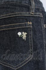 画像3: PINK HOUSE / 裾フリル&バックポケット刺繍デニム S インディゴ I-26-06-14-090-LO-PA-SA-ZI (3)
