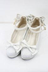 画像1: Angelic Pretty / プリマドンナシューズ M 白Ｘラメ I-26-06-14-125-AP-SH-SA-ZI (1)