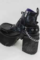 画像4: YOSUKE / ダブルベルトブーツ 24CM 黒 I-26-06-14-129-PU-SH-SA-ZI (4)