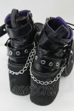 画像5: YOSUKE / ダブルベルトブーツ 24CM 黒 I-26-06-14-129-PU-SH-SA-ZI (5)