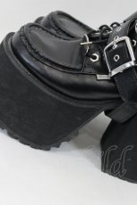 画像7: YOSUKE / ダブルベルトブーツ 24CM 黒 I-26-06-14-129-PU-SH-SA-ZI (7)