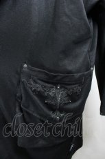 画像3: Ozz Croce / 襟刺繍ロングジャケット  黒 I-26-06-16-052-OO-JA-SA-ZI (3)
