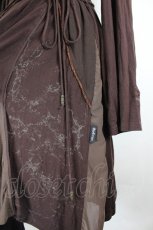 画像3: Ozz Croce / 金具プリントフードワンピース  ブラウン I-26-06-16-082-OO-OP-SA-ZI (3)