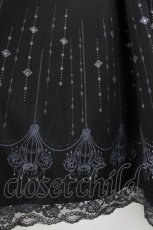 画像3: Ozz Croce / フロント編み上げシャンデリアプリントワンピース  黒Ｘグレー I-26-06-16-084-OO-OP-SA-ZI (3)