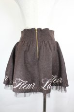 画像2: Ank Rouge / 裾刺繍スカート  ブラウンＸ白 I-26-06-16-091-CA-SK-SA-ZI (2)