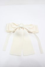 画像1: m petit by misako / ローズリボンバレッタ  生成り I-26-06-16-110-LO-AC-SA-ZI (1)