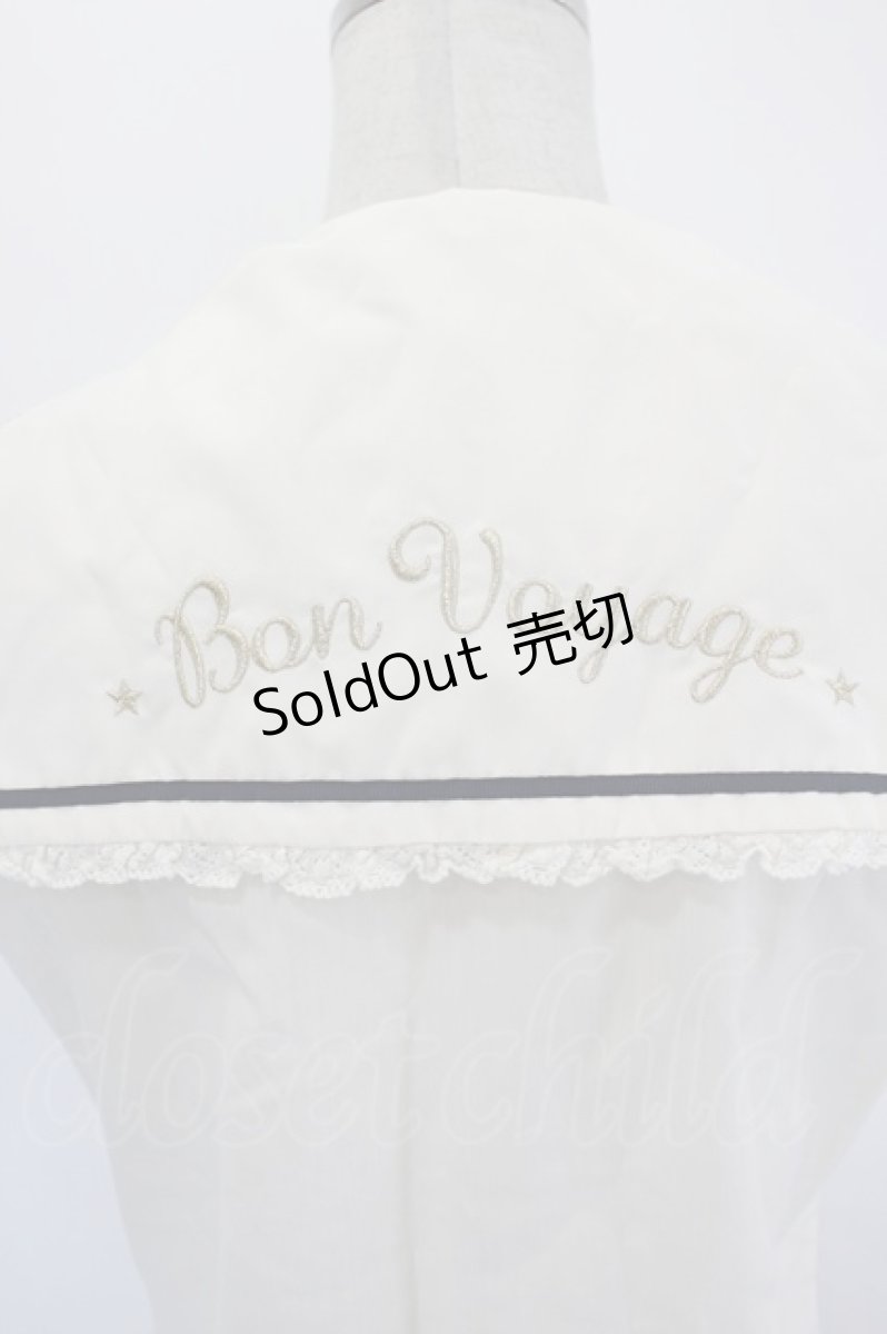 画像5: Ank Rouge / 刺繍セーラー襟半袖ブラウス  アイボリーＸ黒 I-26-06-16-014-CA-BL-SA-ZI (5)