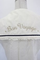 画像5: Ank Rouge / 刺繍セーラー襟半袖ブラウス  アイボリーＸ黒 I-26-06-16-014-CA-BL-SA-ZI (5)