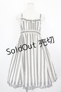 Emily Temple cute / 3つリボンストライプシフォンキャミワンピース