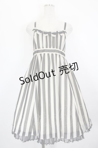 Emily Temple cute / 3つリボンストライプシフォンキャミワンピース