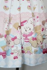 画像3: axes femme kawaii / mikko illustration × axes femme KAWAII ダイナーカフェワンピース  白 I-26-06-18-057-AX-OP-TE-ZI (3)