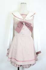 画像1: LIZ LISA / セーラーカラーセットアップ  ピンクＸ白 I-26-06-18-060-LO-OP-SA-ZI (1)