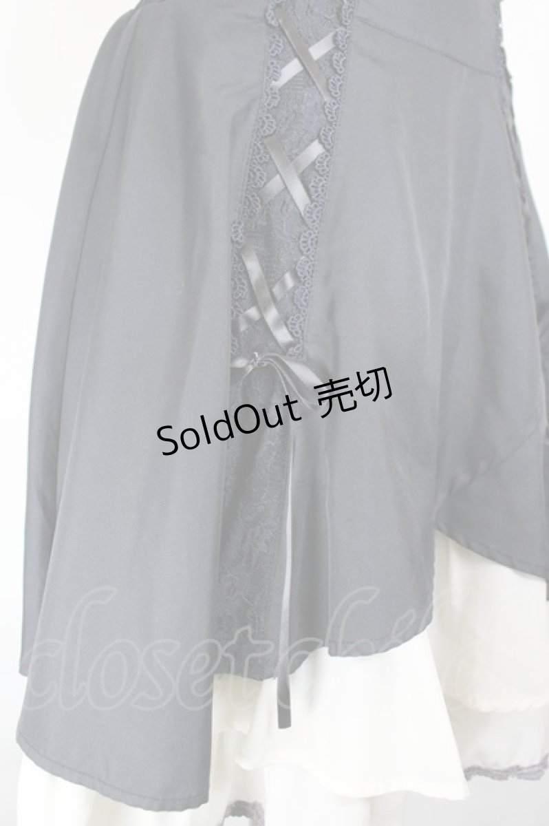 画像3: axes femme / ダブルレースアップスリットスカート M 黒Ｘ白 I-26-06-18-071-AX-SK-SA-ZI (3)