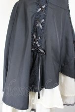 画像3: axes femme / ダブルレースアップスリットスカート M 黒Ｘ白 I-26-06-18-071-AX-SK-SA-ZI (3)