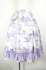 画像1: axes femme POETIQUE / コラージュプリントフリルスカート  パープル I-26-06-18-073-AX-SK-SA-ZI (1)