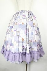 画像2: axes femme POETIQUE / コラージュプリントフリルスカート  パープル I-26-06-18-073-AX-SK-SA-ZI (2)
