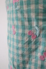 画像2: Candy Stripper / チェリー刺繍ギンガムショートパンツ  ミント I-26-06-18-090-PU-PA-TE-ZI (2)