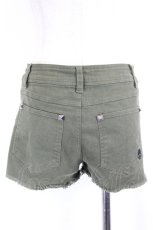 画像3: GHOST of HARLEM / サイドスタッズクラッシュショートパンツ  カーキ I-26-06-18-092-PU-PA-SA-ZI (3)