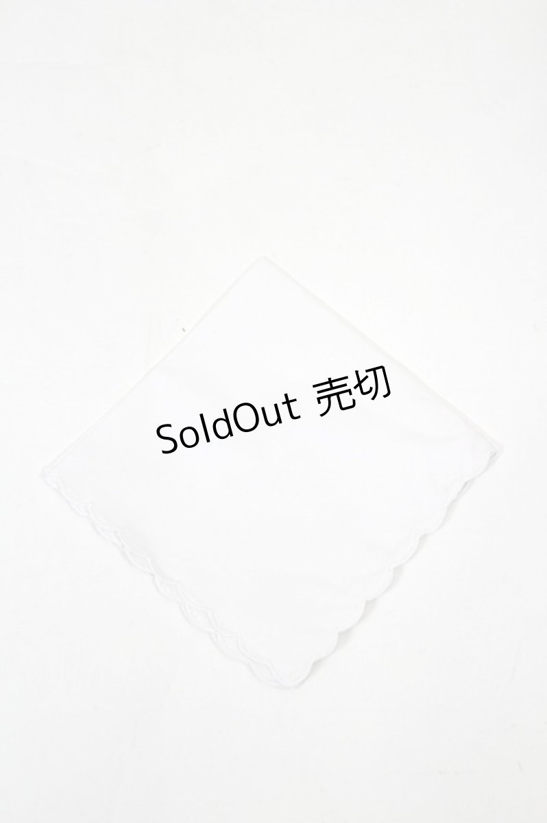 画像2: MILK / スカラップ刺繍ハンカチ(ノベルティ)   I-26-06-18-120-ML-ZA-TE-ZI (2)