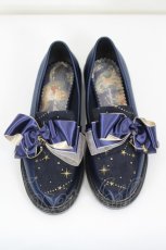 画像1: mayla classic / スタンシール・メテオシューズ 約23CM(内側採寸) ネイビー I-26-06-18-128-LO-SH-SA-ZI (1)