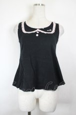 画像1: MILK / フリルタンクトップ  黒×ピンク I-26-06-18-017-ML-TO-TE-ZI (1)