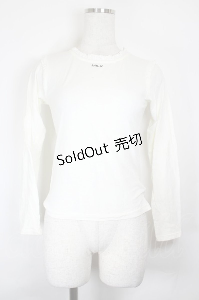 画像1: MILK / メッシュレースTee  白 I-26-06-18-018-ML-TO-TE-ZI (1)