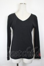画像1: KRY CLOTHING / Vネックニットトップス  黒 I-26-06-18-031-PU-TO-SA-ZI (1)