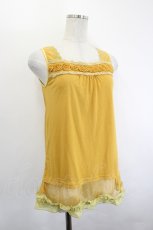 画像3: axes femme / 裾チュールフラワーモチーフタンク  オレンジ I-26-06-21-026-AX-TO-TE-ZI (3)