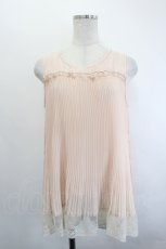 画像1: axes femme / プリーツシフォンノースリーブトップス  ピンク I-26-06-21-033-AX-TO-TE-ZI (1)