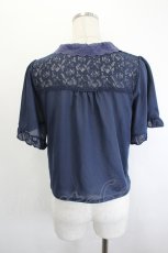 画像2: axes femme / レース切替ボレロ  ネイビー I-26-06-21-040-AX-TO-TE-ZI (2)