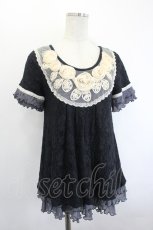 画像3: axes femme / ローズモチーフ総レーストップス  黒 I-26-06-21-041-AX-BL-TE-ZI (3)