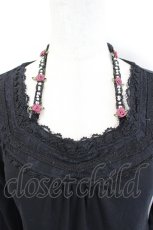 画像4: axes femme / ローズストラップインナートップス  黒 I-26-06-21-048-AX-TO-TE-ZI (4)