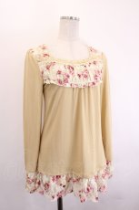 画像3: axes femme / 薔薇レースインナープルオーバー  ベージュ I-26-06-21-049-AX-TO-TE-ZI (3)