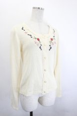 画像3: axes femme / リボン刺繍カーディガン  生成り I-26-06-21-050-AX-TO-TE-ZI (3)