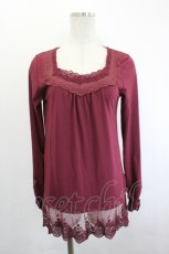 画像1: axes femme / 袖蝶モチーフインナーPO  ワイン I-26-06-21-054-AX-TO-TE-ZI (1)