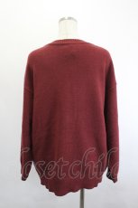 画像2: axes femme / 蝶刺繍ロングニットカーディガン F ワイン I-26-06-21-057-AX-TO-TE-ZI (2)