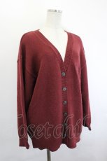 画像3: axes femme / 蝶刺繍ロングニットカーディガン F ワイン I-26-06-21-057-AX-TO-TE-ZI (3)