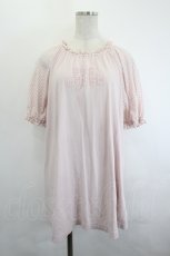 画像1: PINK HOUSE / ロゴパッチカットソーチュニック  ピンク×ピンク I-26-06-21-065-LO-TO-TE-ZI (1)