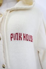 画像4: PINK HOUSE / フード付きロゴニットカーディガン  オフ I-26-06-21-067-LO-TO-TE-ZI (4)