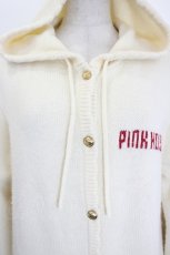 画像5: PINK HOUSE / フード付きロゴニットカーディガン  オフ I-26-06-21-067-LO-TO-TE-ZI (5)