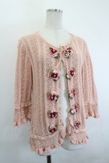 画像3: PINK HOUSE / ローズモチーフニットカーディガン  ピンク I-26-06-21-068-LO-TO-TE-ZI (3)