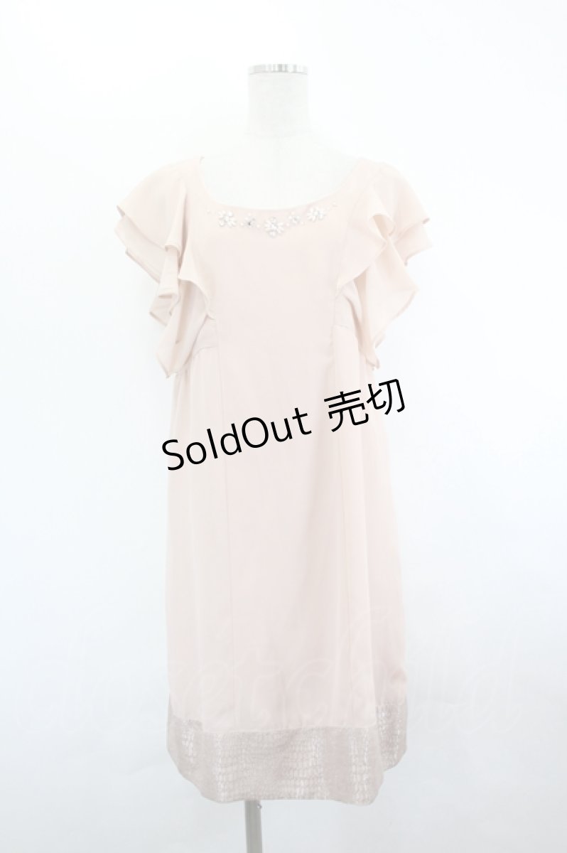 画像1: axes femme / バックレース切替シフォンワンピース  ピンク I-26-06-21-074-AX-OP-TE-ZI (1)