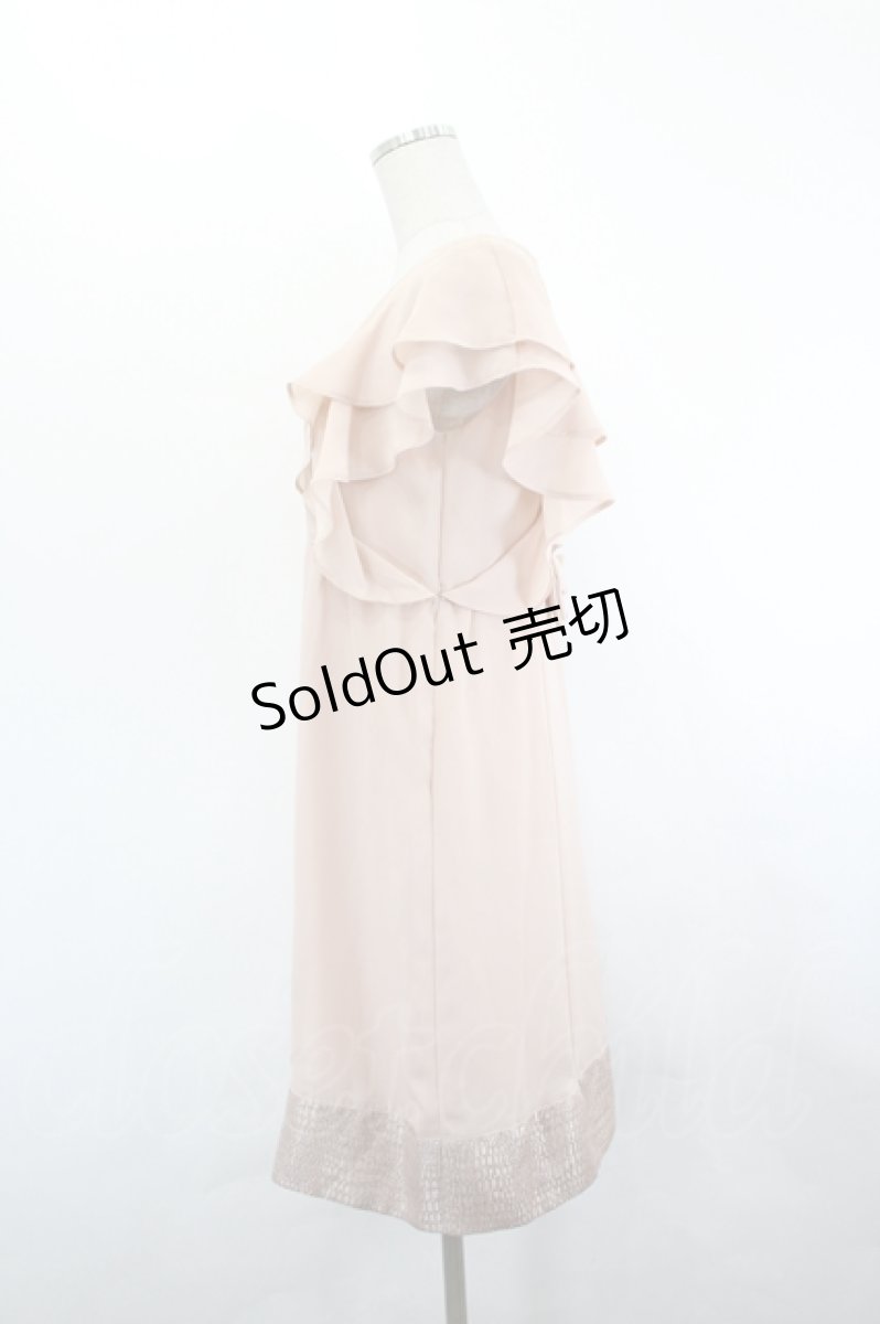画像2: axes femme / バックレース切替シフォンワンピース  ピンク I-26-06-21-074-AX-OP-TE-ZI (2)